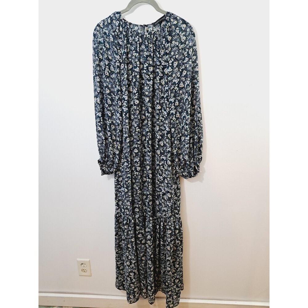 Banana Republic Navy Floral Maxi Dress